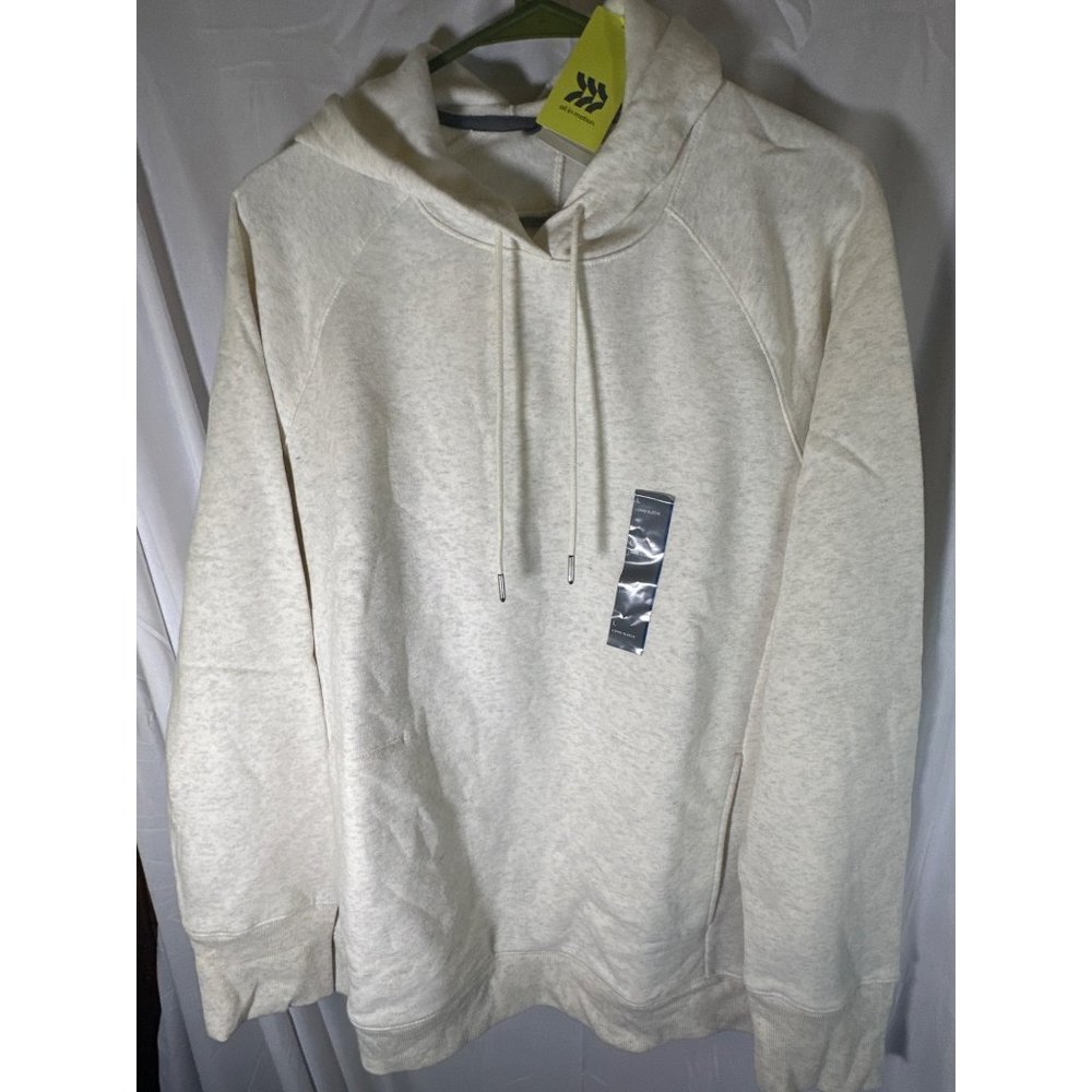 All In Motion Men's Cotton Fleece Pullover Sweatshirt, Oatmeal, Size L, NWT - Picture 2 of 4